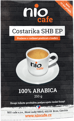 Káva Costarika SHB EP Arabica NIO cafe